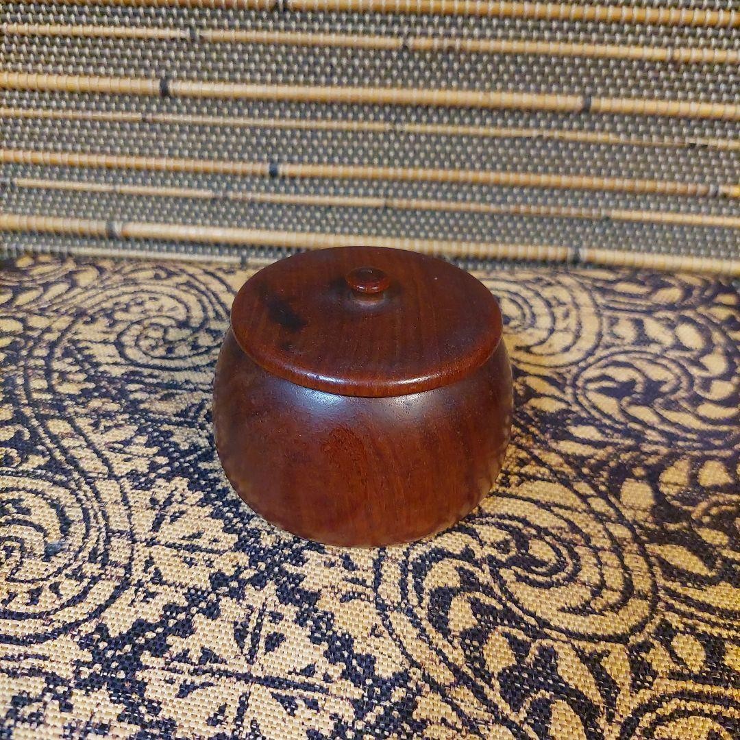 Lacquered Wooden Lid Box Small Item Storage Taisho Era Vintage Antique