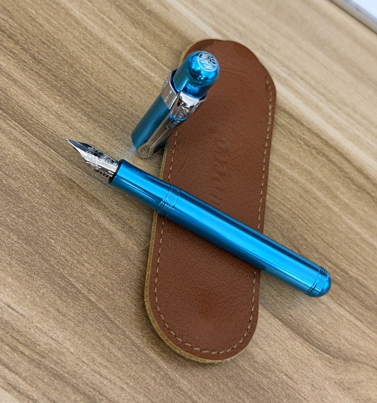 Kaweco Liliput Light Blue Special Edition M Nib + Clip & Leather Pouch 💙