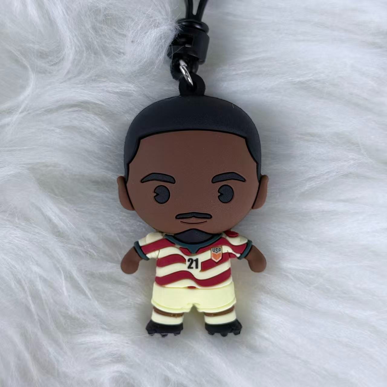 2026 Tim Weah #21 USMNT Soccer Team 3D Vinyl Bag Clip Collectible Keychain 2026 Tim Weah #21 USMNT Soccer Team 3D Vinyl Bag Clip Collectible Keychain