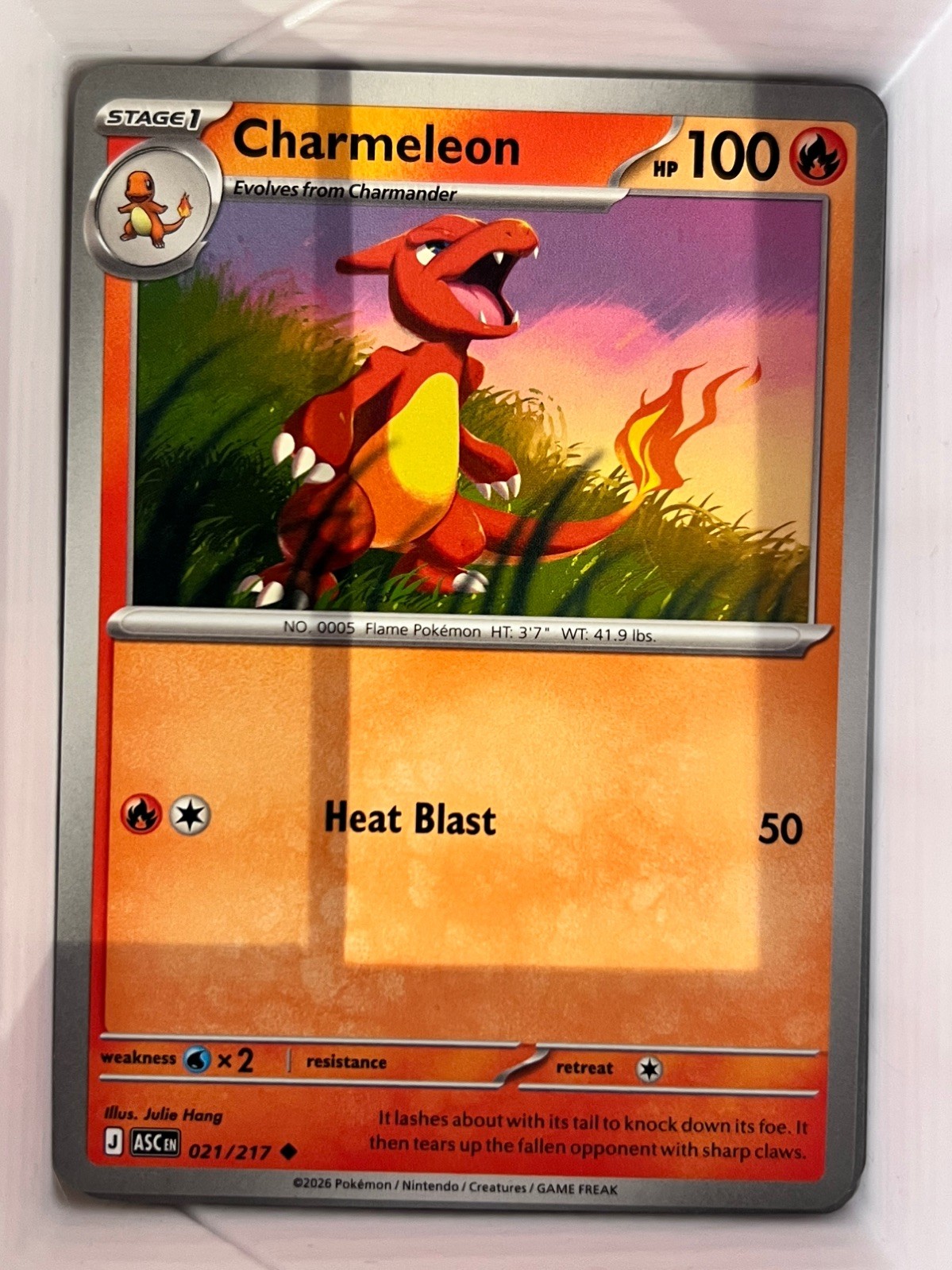 Charmeleon 021/217 Ascended Heroes ASC EN Reverse Holo Fire Energy Ball NM Charmeleon 021/217 Ascended Heroes ASC EN Reverse Holo Fire Energy Ball NM