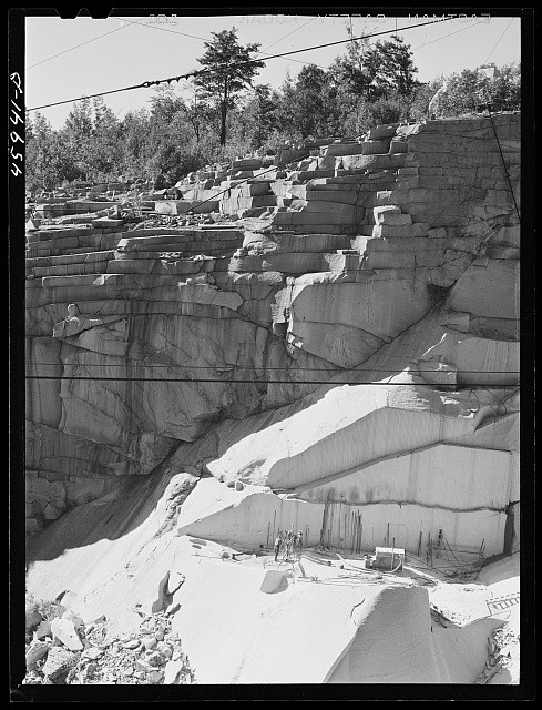 East Barre Vermont Whitmore and Morse Granite Quarry 1941 Quarrying Rock