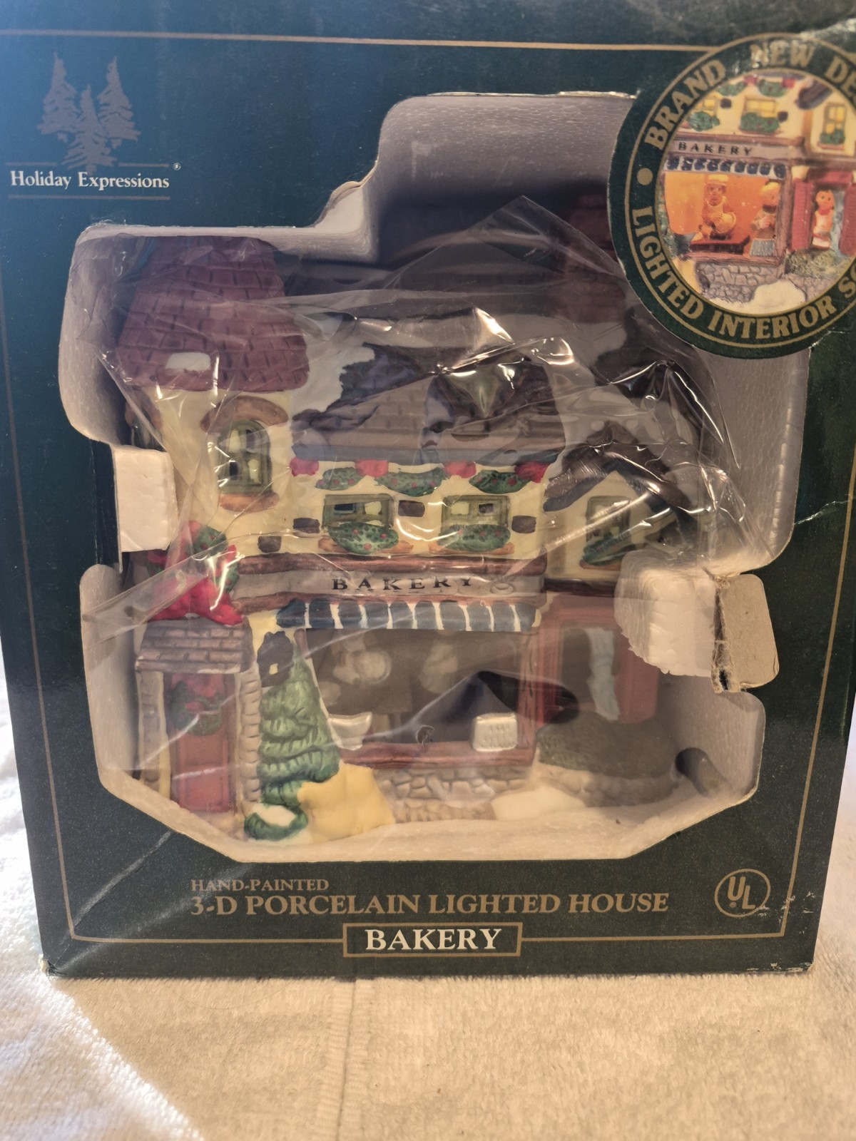 Collins Holiday Expressions Bakery 3D Lighted Porcelain Christmas House Free Shi