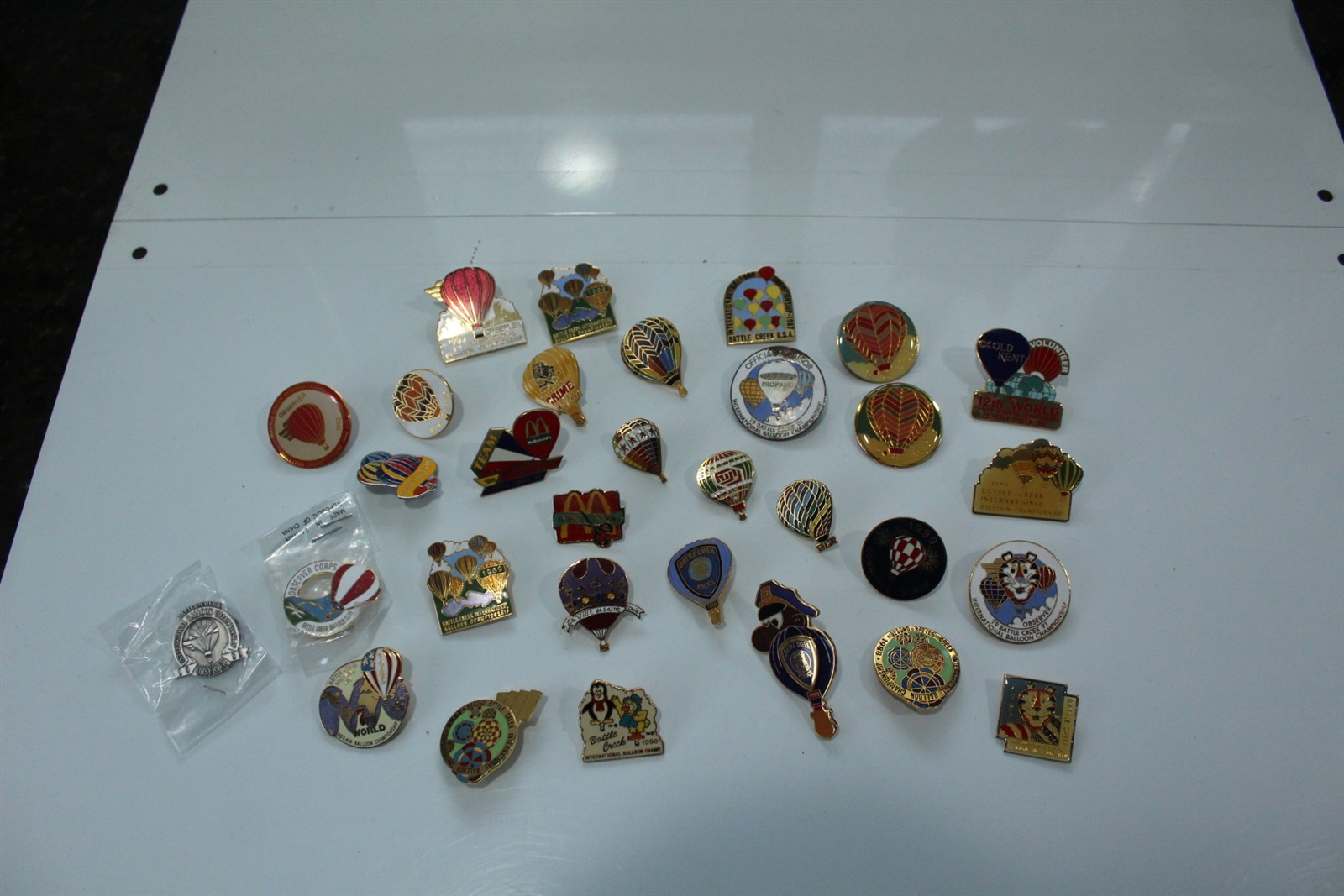 Vintage Balloon Festival Pins Lot of 31 From Battle Creek, Michigan