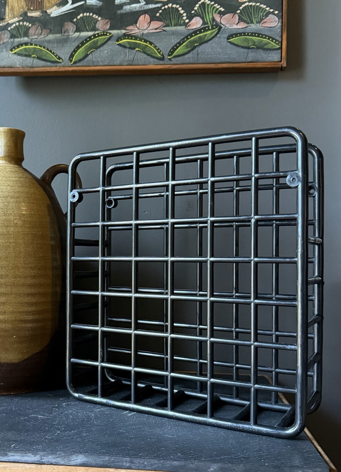 Vtg 1983 Yaffa Mini Catch All Desk Organizer Black Plastic Grid Retro 80s MCM Vtg 1983 Yaffa Mini Catch All Desk Organizer Black Plastic Grid Retro 80s MCM