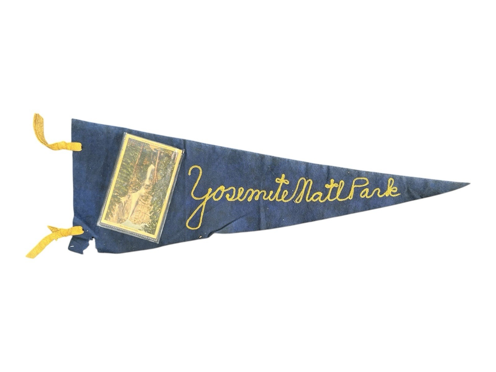 Vintage Yosemite National Park Chain Stitched Lettering w PostCard 24