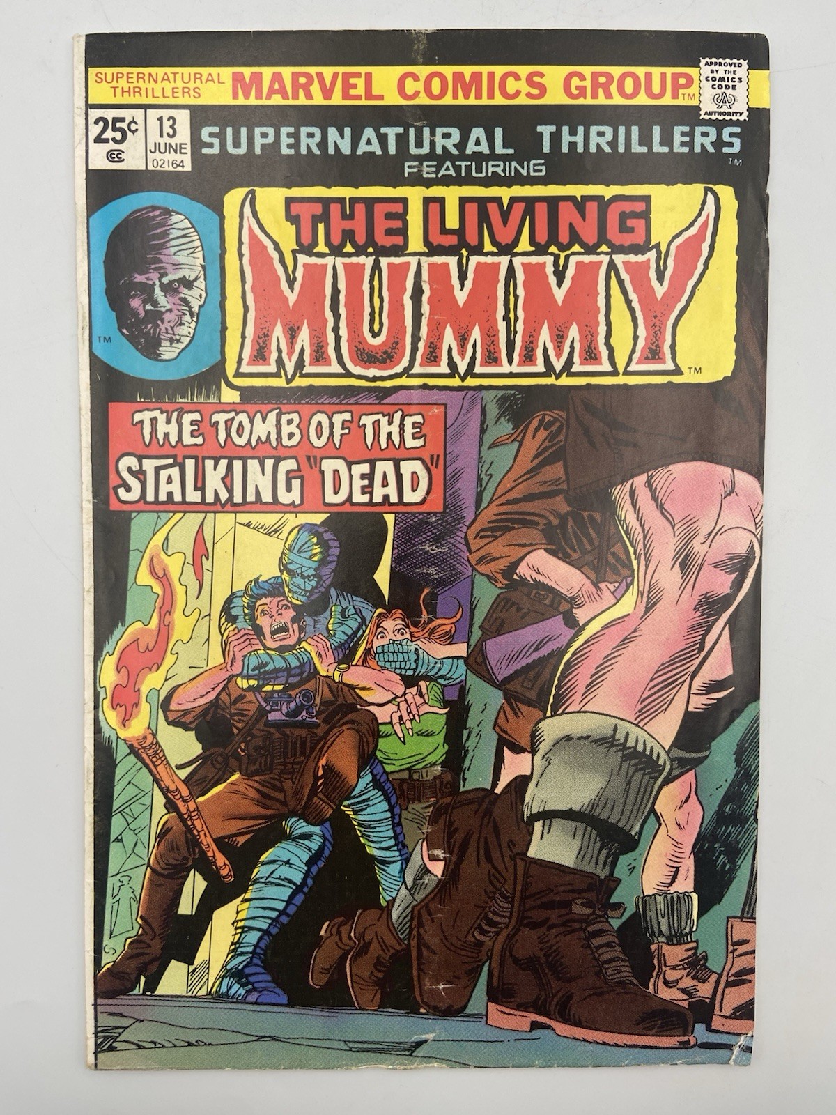 Supernatural Thrillers #13 Marvel 1975 Living Mummy Bronze Age Comic Book