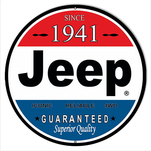 SINCE 1941 JEEP RED WHITE BLUE 14\