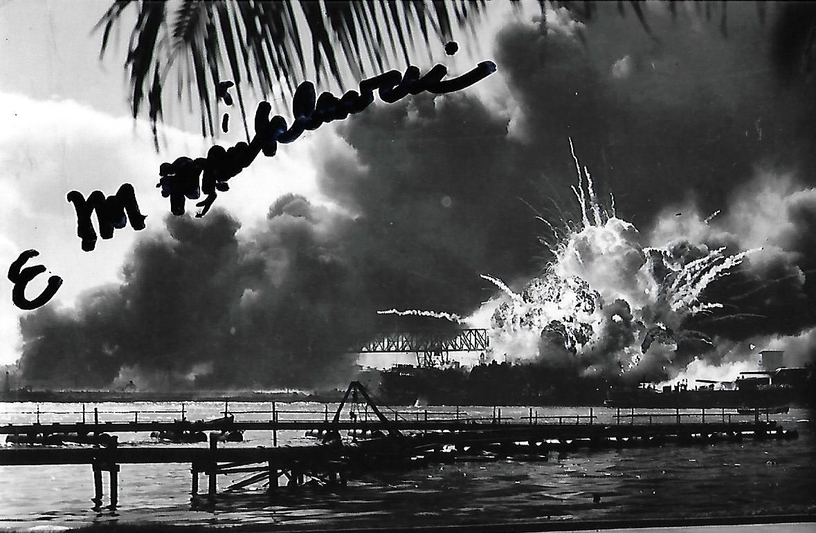 Ed Miklavcic auto/signed 4x6 photo WW II Pearl Harbor Survivor RARE COA LOOK