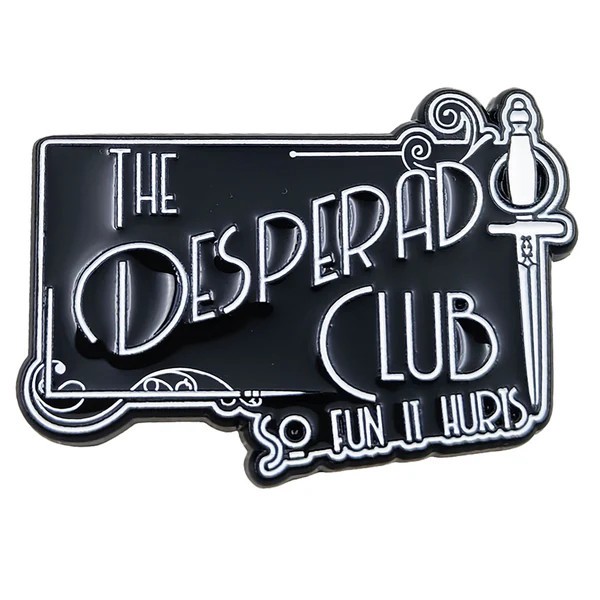 Embossed Enamel Lapel Pin Badge - Dungeon Crawler Carl Desperado Club 1.35\ Embossed Enamel Lapel Pin Badge - Dungeon Crawler Carl Desperado Club 1.35\