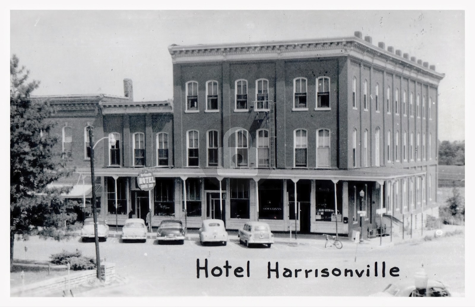 c1950's Hotel Building Cars Scene Harrisonville Missouri MO RPPC Postcard COPY c1950's Hotel Building Cars Scene Harrisonville Missouri MO RPPC Postcard COPY