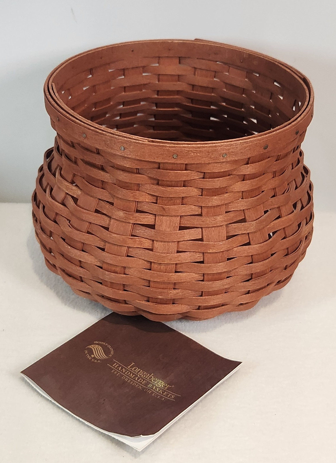 Longaberger 2007 Large Fall Gourd Basket Only AUTUMN THANKSGIVING FALL 6.25/8.5