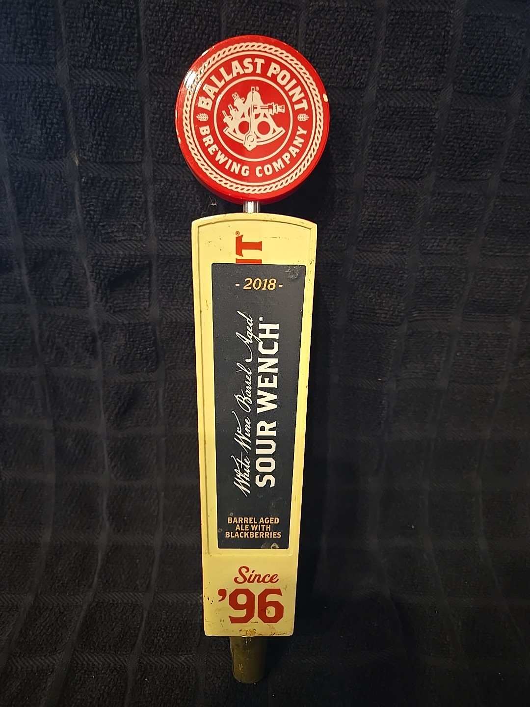 Rare Ballast Point Brewing Co. White Wine Barrel Aged Sour Wench Beer Tap Handle