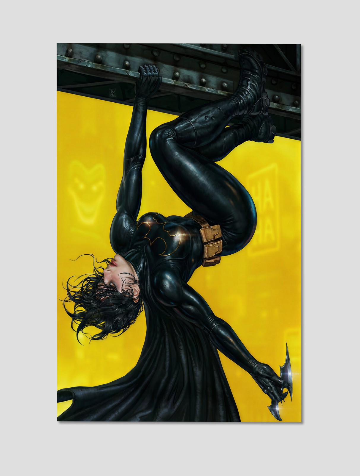 Batgirl DC Comics Superhero Art Print Poster Wall Decor Yellow Background 11x17