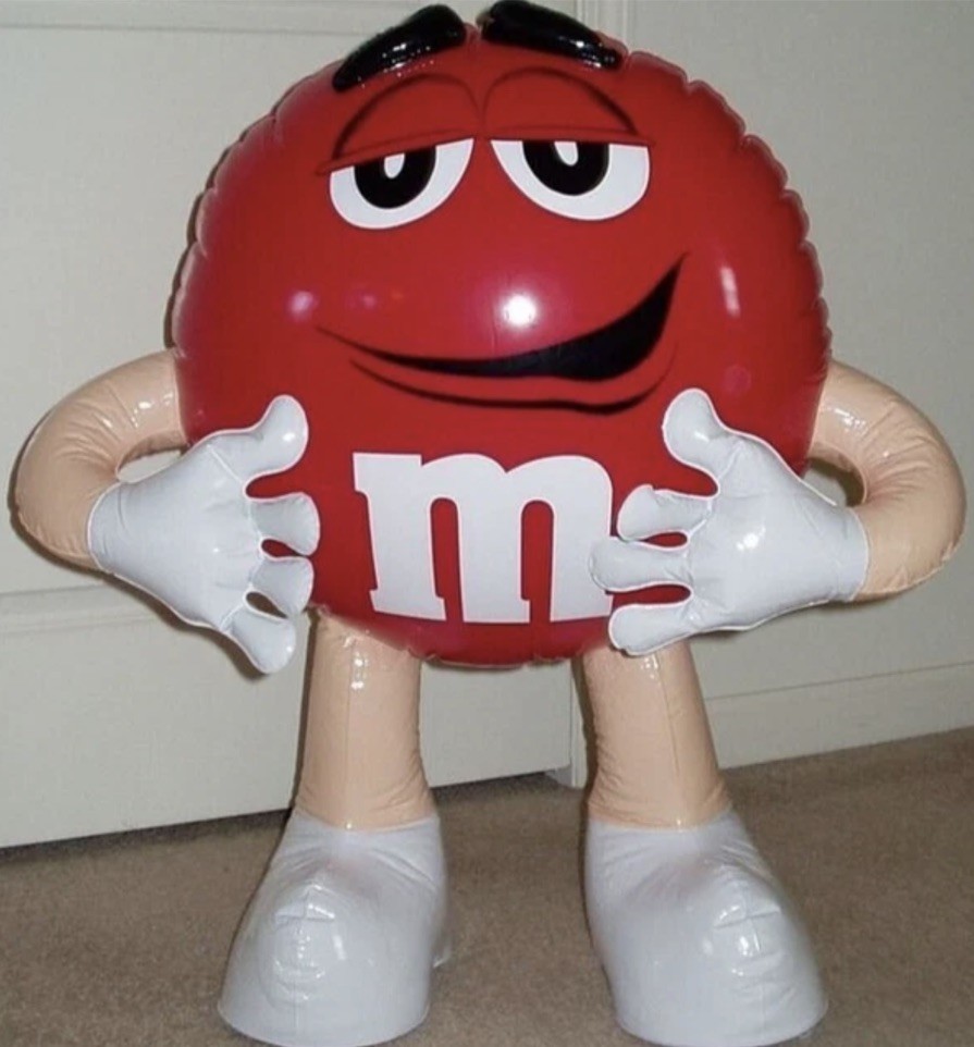 Inflatable Red m&m  New m&m Mars Collectible 30” Tall