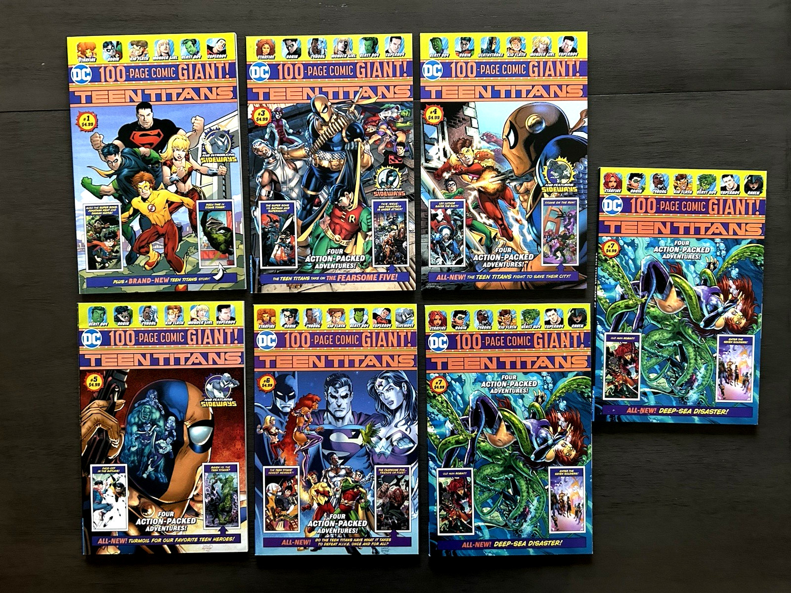Teen Titans Giant (2018 Walmart 100-Page Comic Giant) 1-7 Lot (Missing #2)