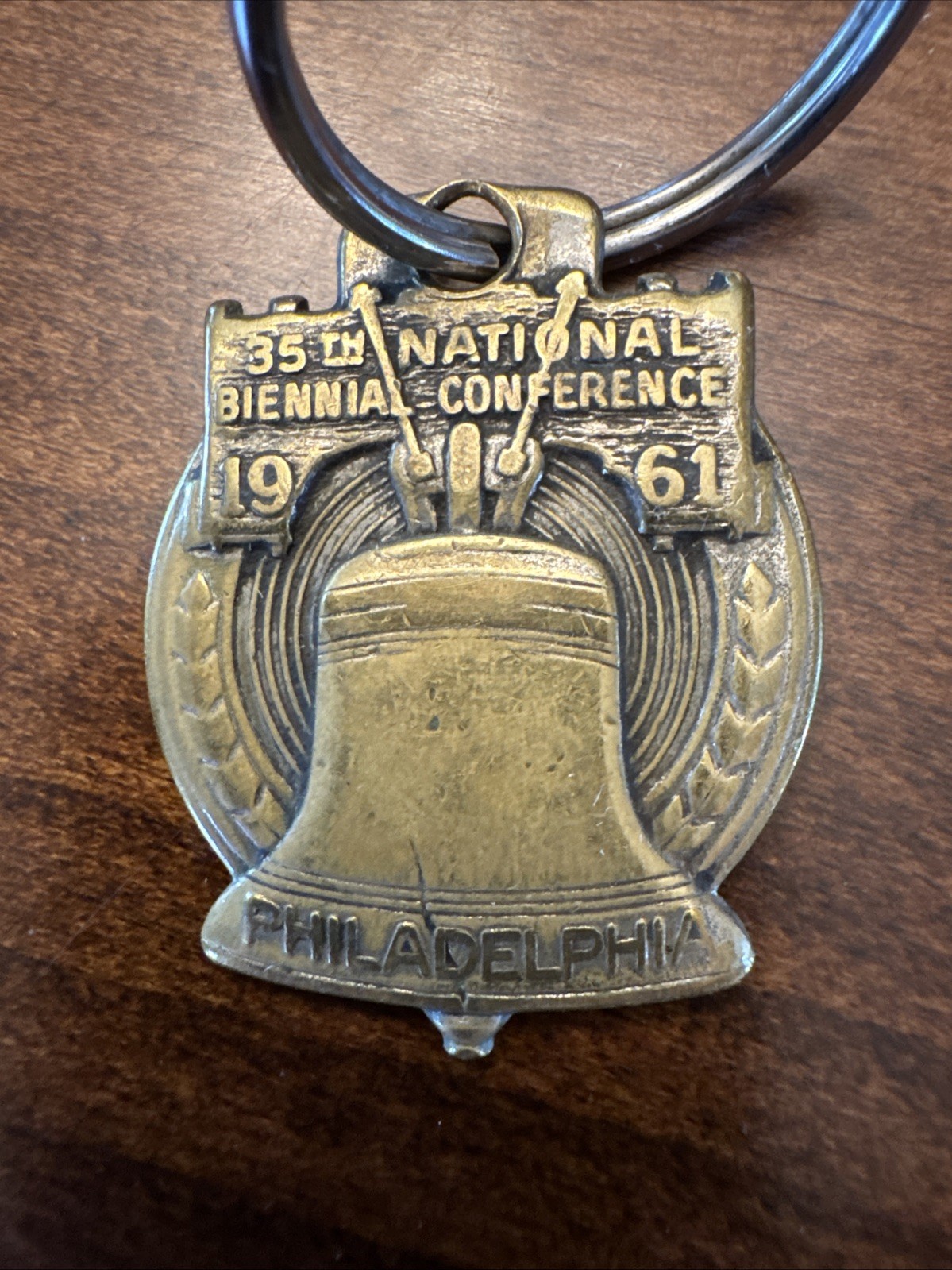 Vintage 1961 Philadelphia Liberty Bell Keychain (Biennial Conference 1935-1961)