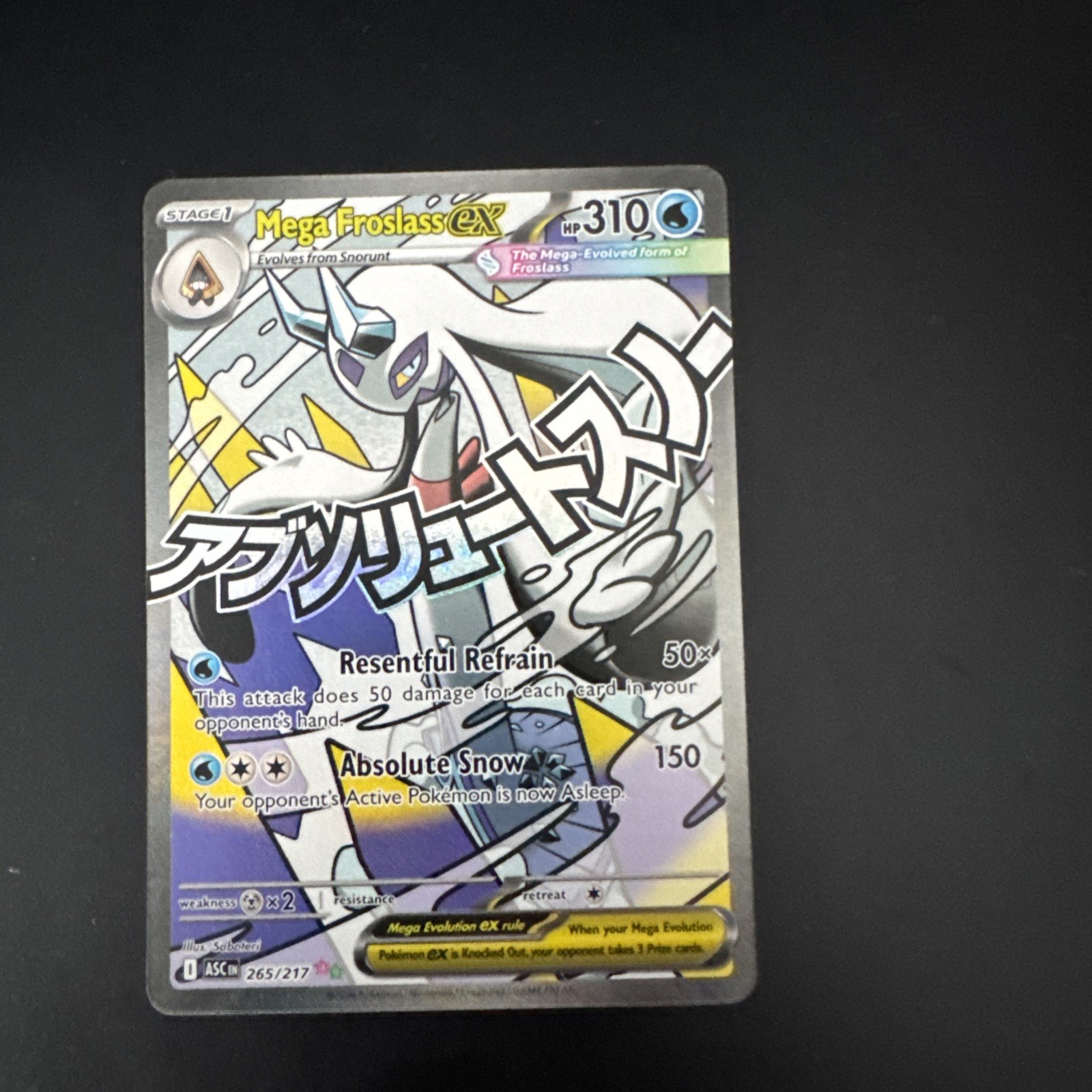Mega Froslass EX 265/217 Ancient Origins Full Art Holo Ultra Rare English 310 HP