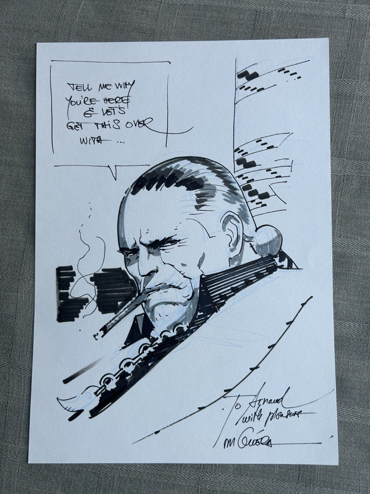 RM Guera Drawing Original/Original Art Scalped 8 5/16x11 13/16in IN Great