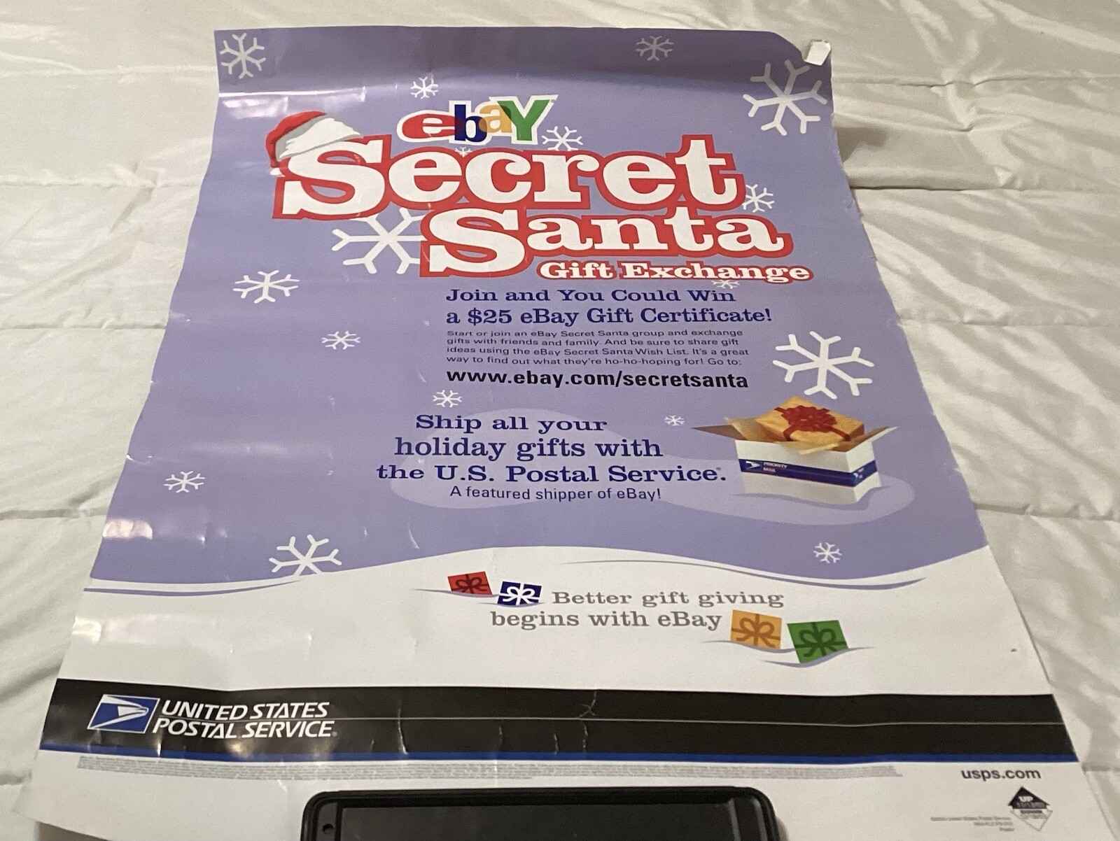 Rare eBay USPS Holiday Christmas Promo Poster 2003 Ebayana Collectible