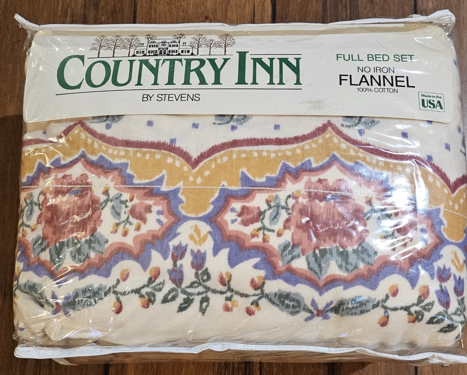 Vintage Stevens Country Inn Full Double Bed Set Floral Flannel Made In USA 1987 Vintage Stevens Country Inn Full Double Bed Set Floral Flannel Made In USA 1987