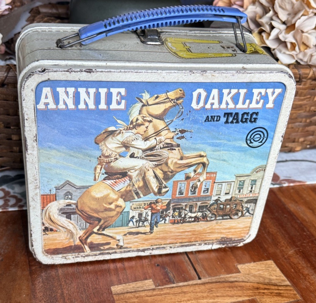 Vintage 1955 Annie Oakley and Tagg Lunch Box - No Thermos 