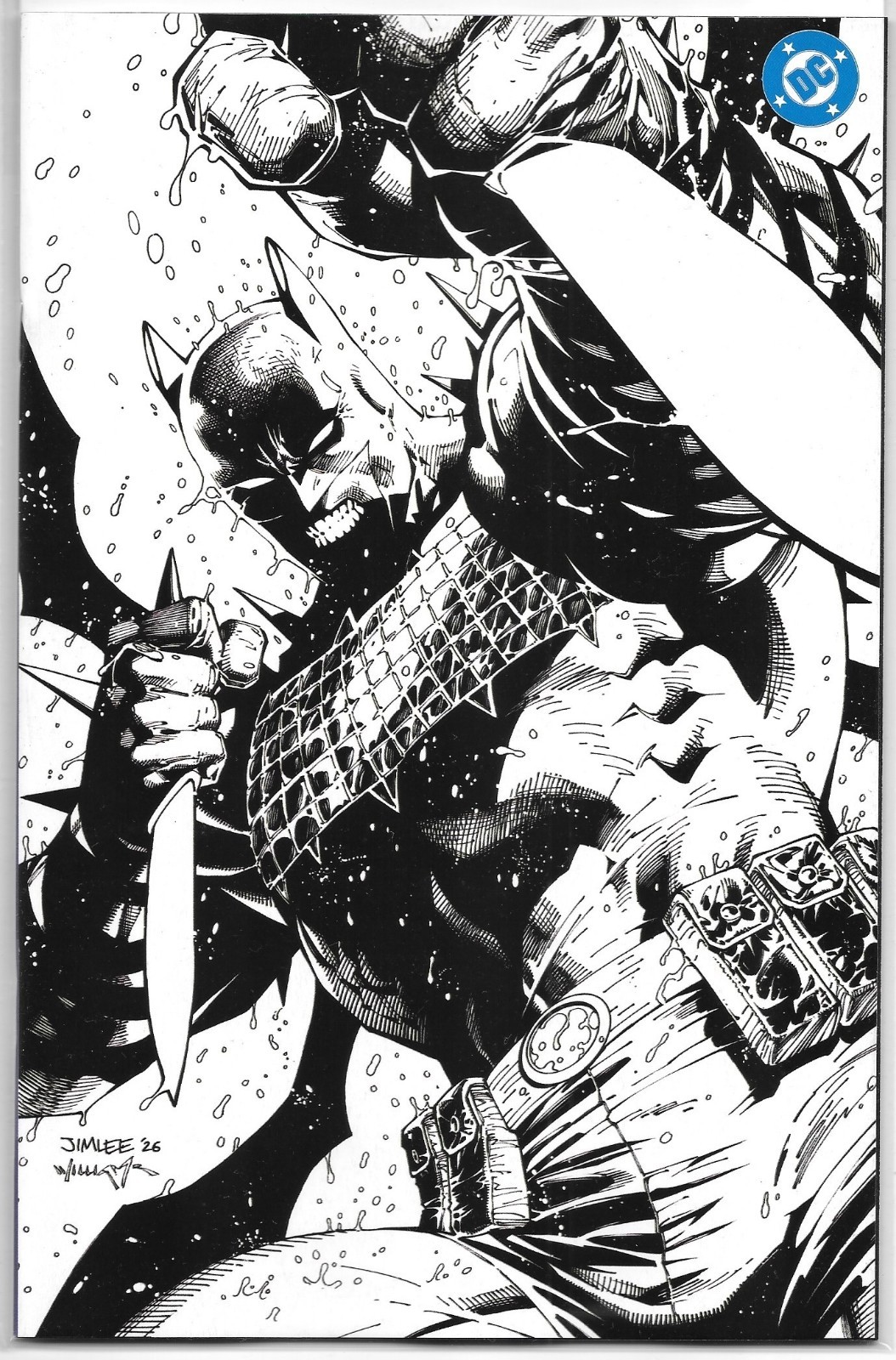 SDCC 2026 Exclusive Absolute Batman #22 Jim Lee Sketch B&W Variant Cover In Hand