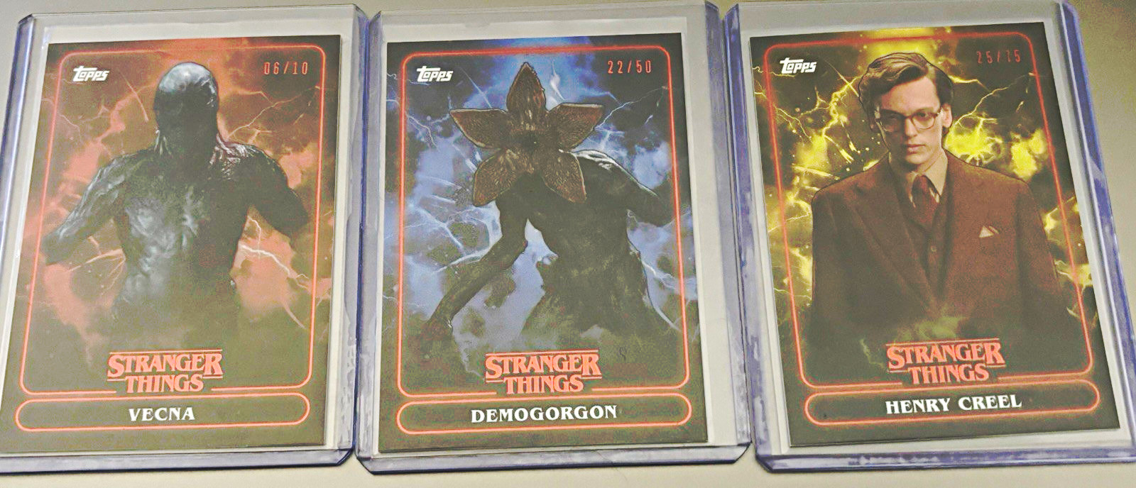 2025 Topps Stranger Things Vecna Demogorgon Henry Creel Trading Card Lot RARE 2025 Topps Stranger Things Vecna Demogorgon Henry Creel Trading Card Lot RARE