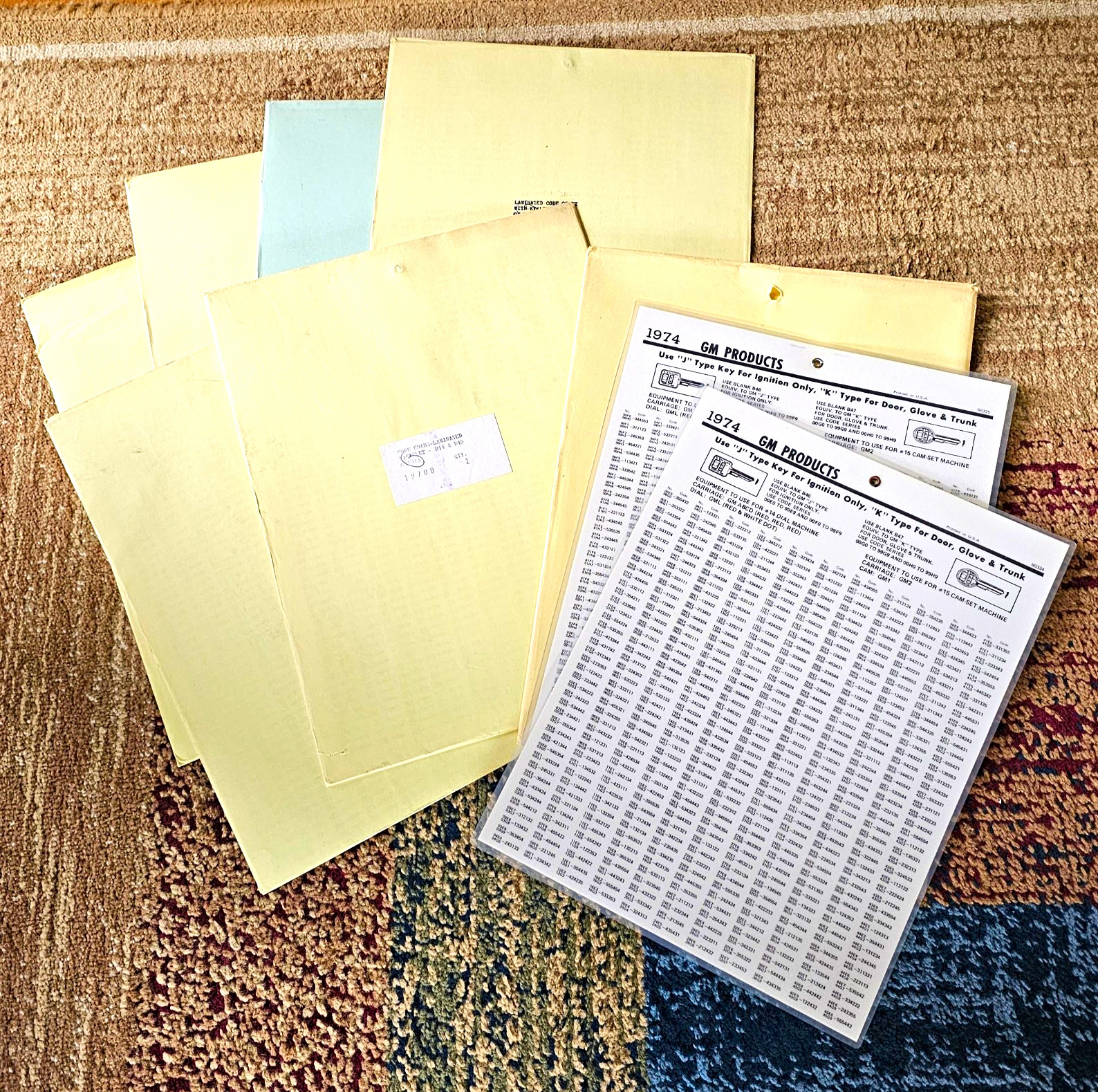 Curtis Industries Laminated GM Key Code Charts