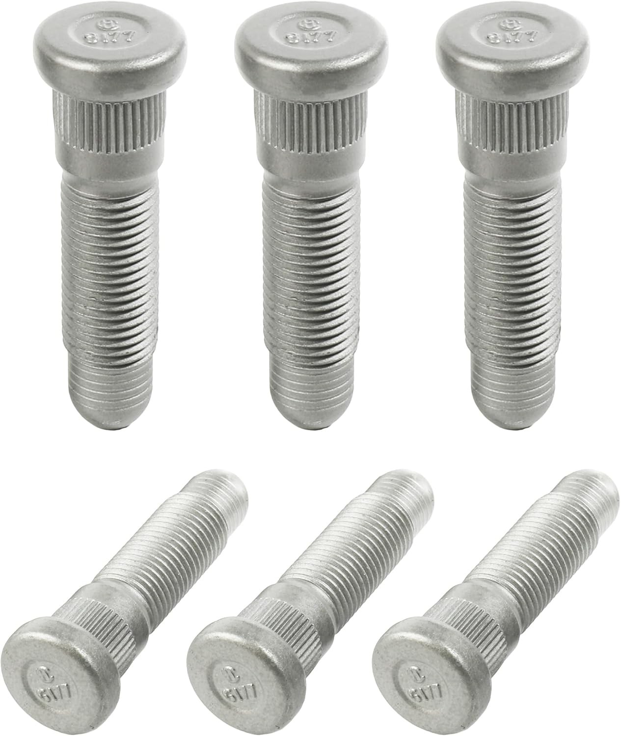 RACOONA 6PCS Wheel Studs,M14 x 1.50 & 31mm Long Lug Studs Serrated Wheel Stud,Wh