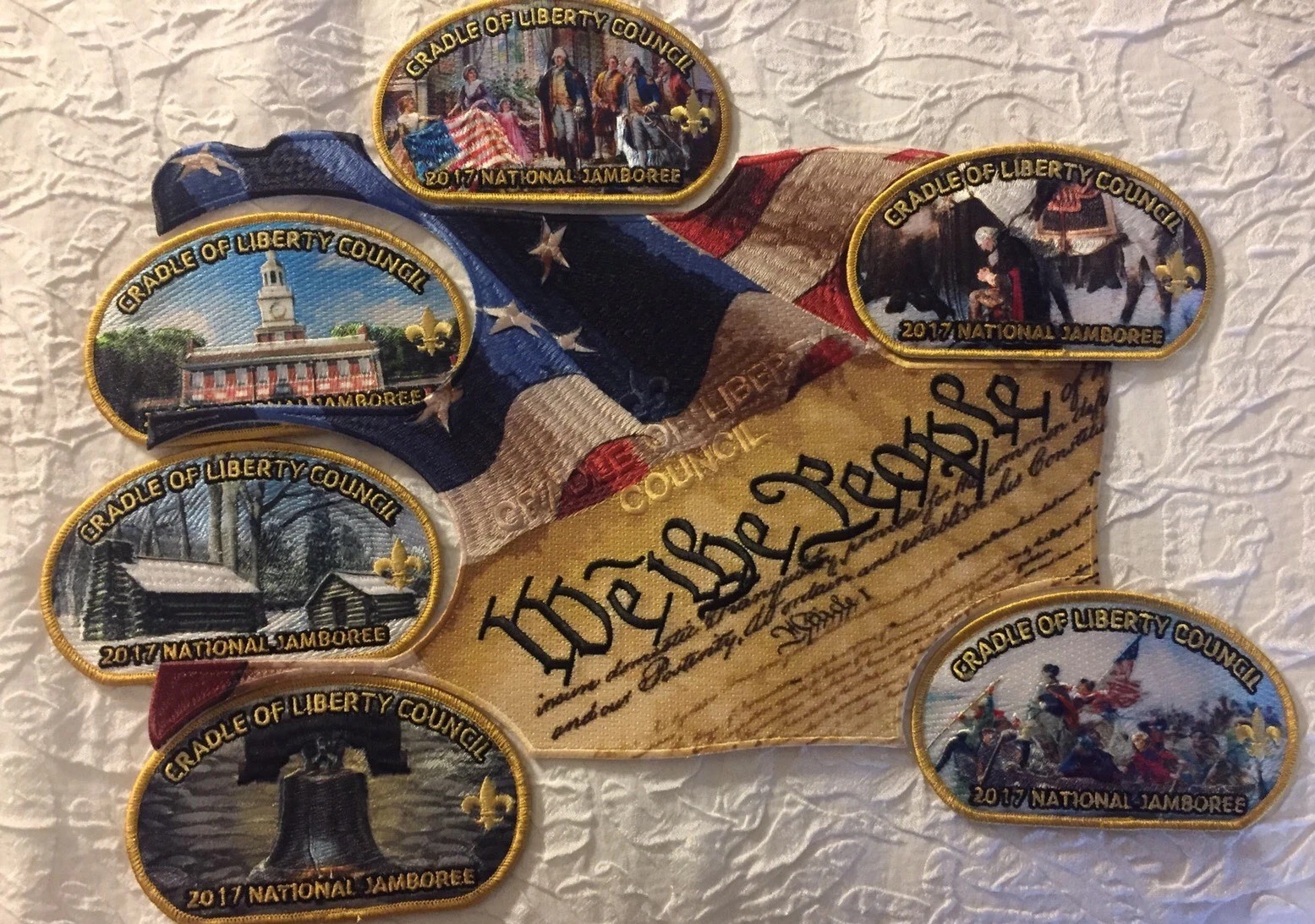 Mint 2017 Jamboree 7 Piece JSP Set Cradle Of Liberty   Celebrate America's 250th