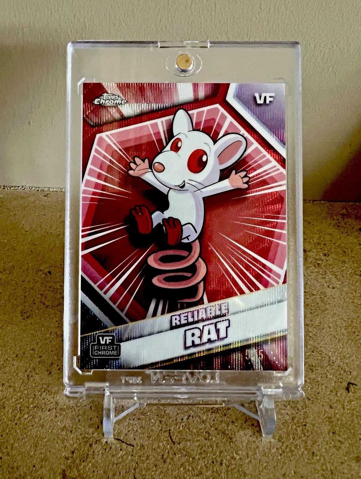 Topps Chrome VeeFriends Reliable Rat I46 Red Wave 5/5 Bookend VF First Chrome