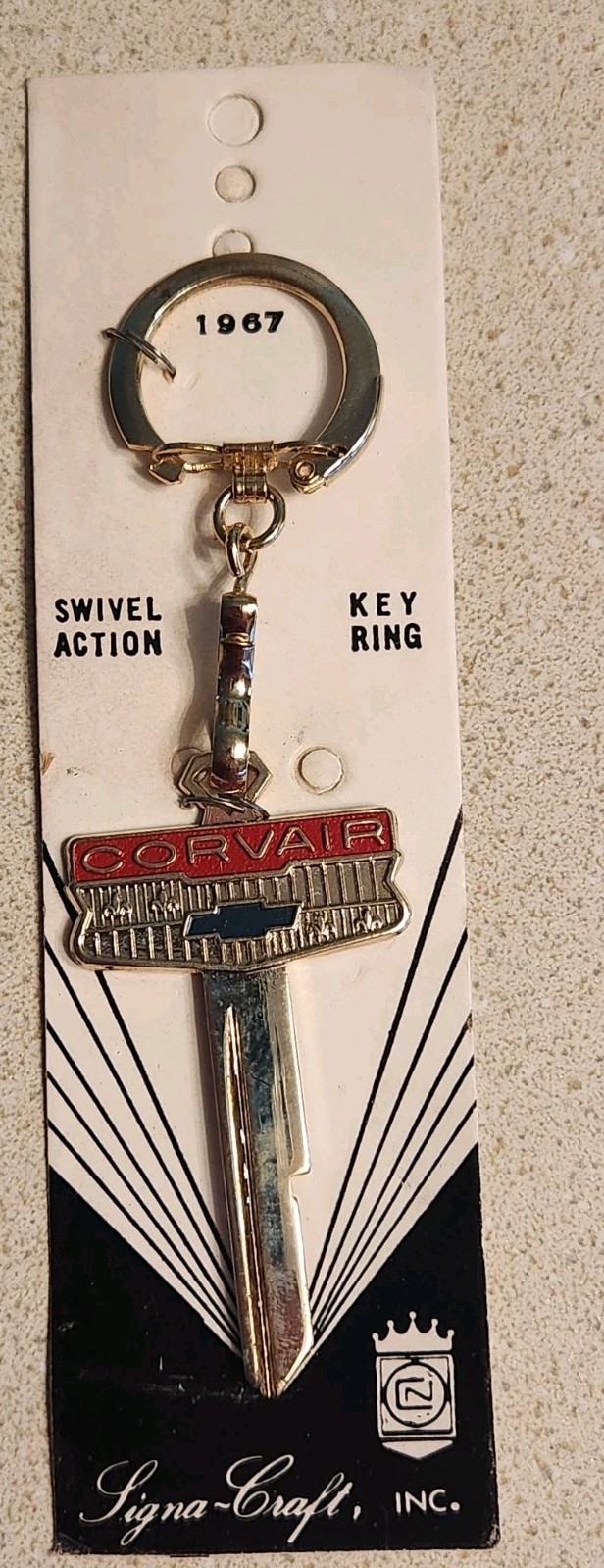 Vintage Signa-Craft Chevrolet Corvair Blank Key for 1967 NOS