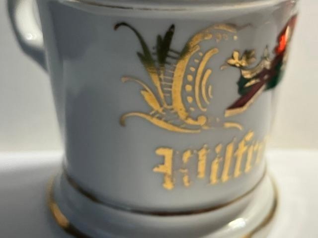Antique Grafton A B Jones Occupational Shaving Mug Fr Wilford Smith Personalized