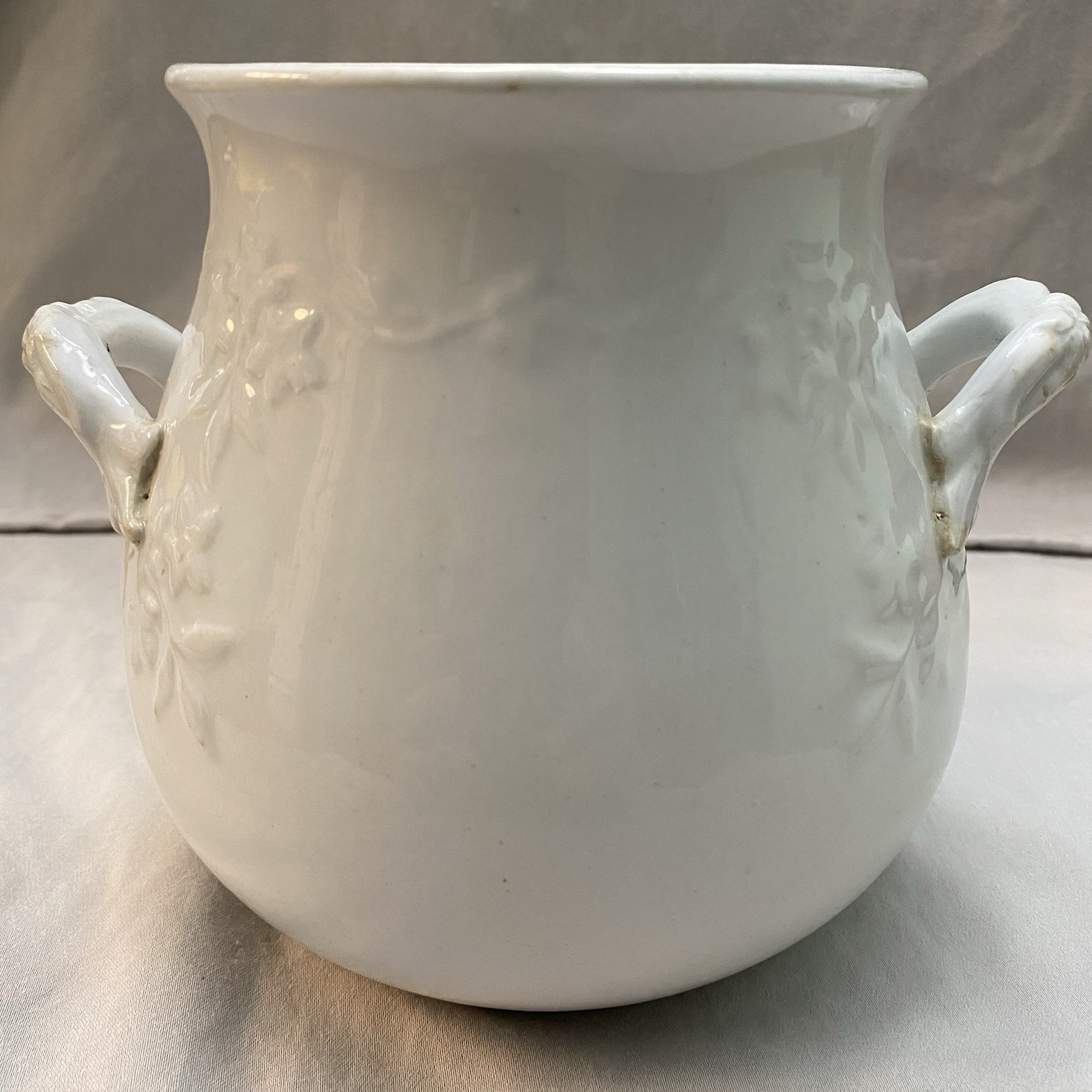 Antique J.W. PANKHURST HANLEY England Ironstone Storage Crock, No Lid c. 1850