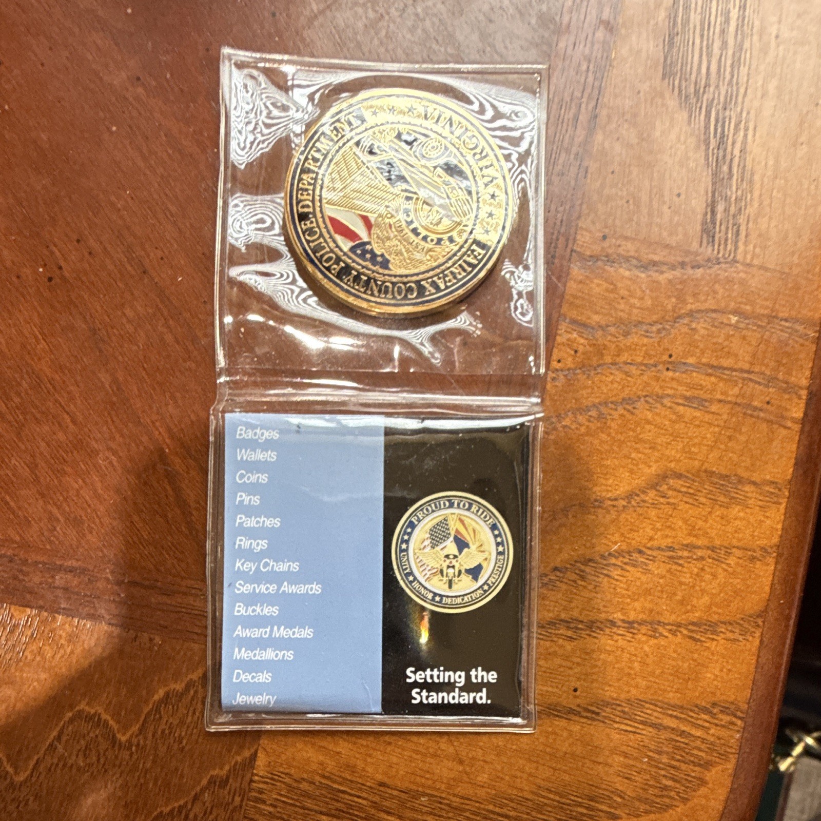 Fairfax County Virginia Police Department, Commemorative Challenge Coin