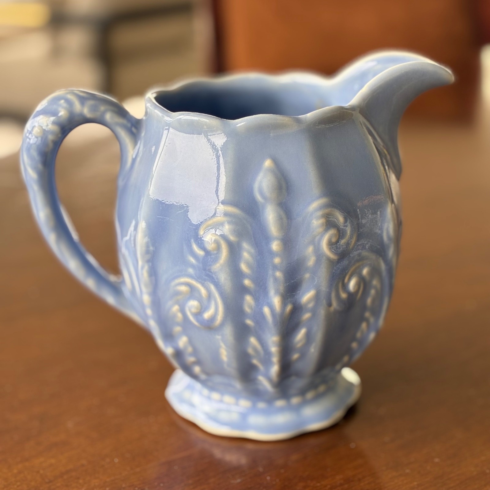 Vintage Blue Ridge Southern Potteries Martha Blue Pitcher 6.5 Vintage Blue Ridge Southern Potteries Martha Blue Pitcher 6.5