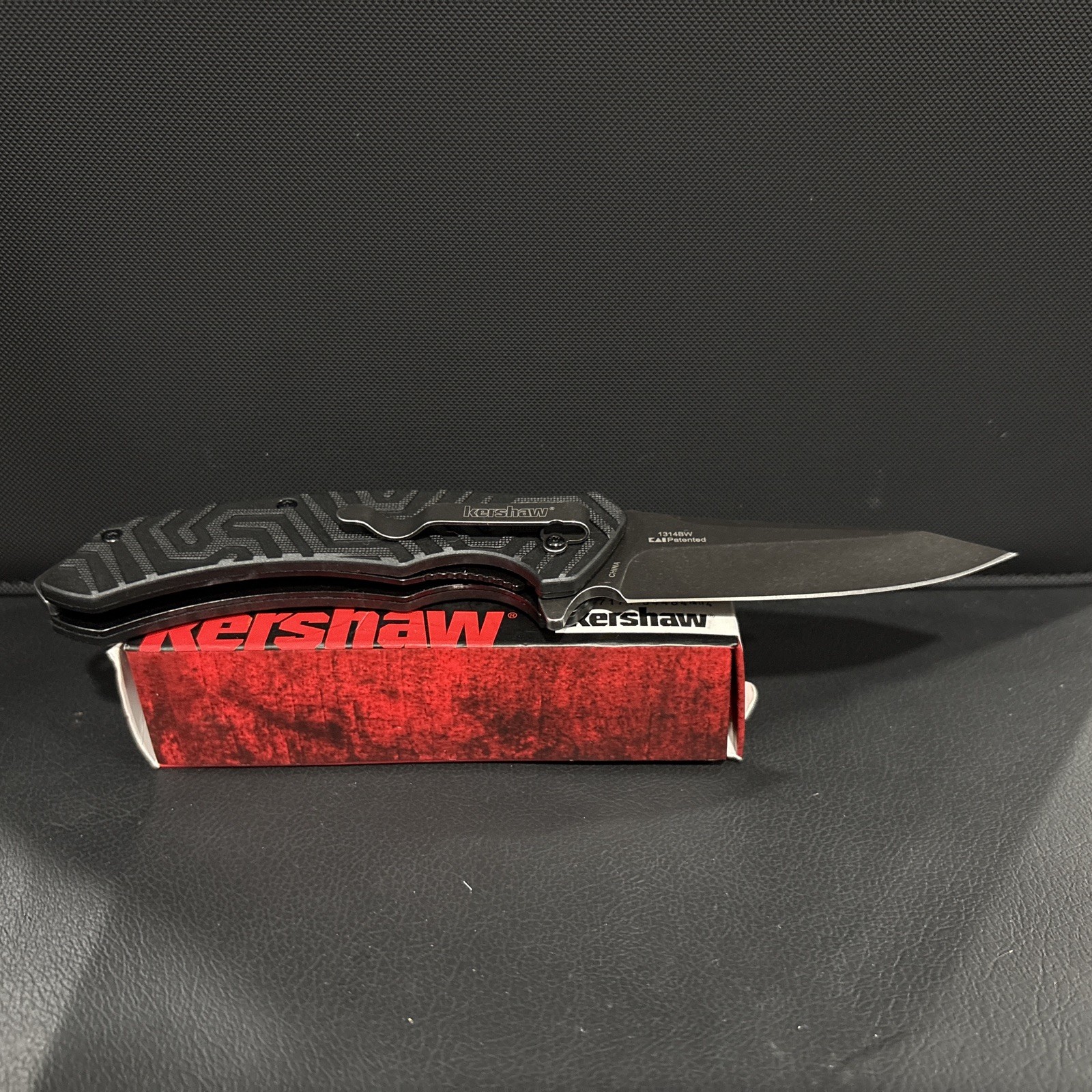 KERSHAW 1314BW Labyrinth Black GFN Handle 3.25