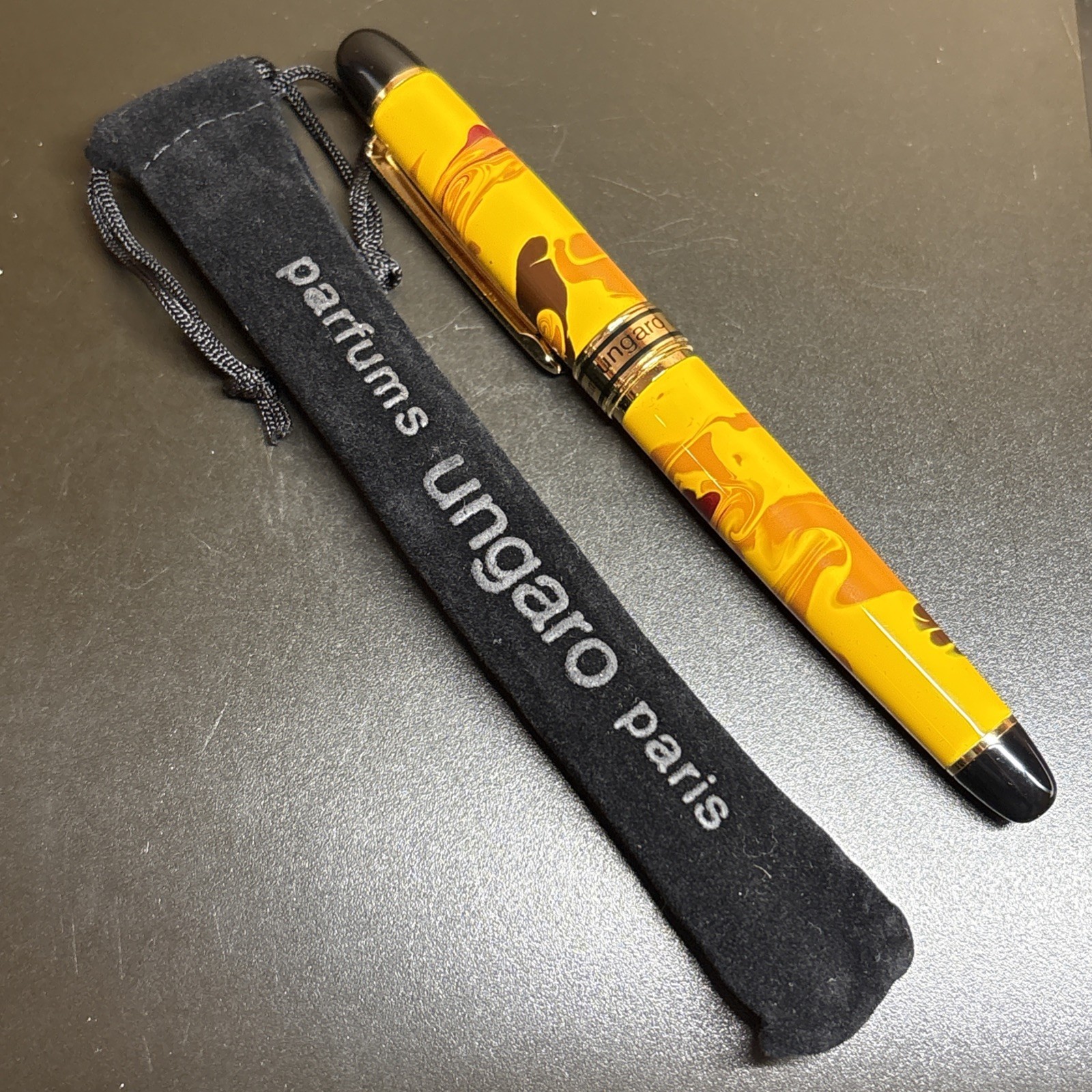 Emanuel Ungaro Ballpoint Pen with Case Holder Vintage and Rare Emanuel Ungaro Ballpoint Pen with Case Holder Vintage and Rare
