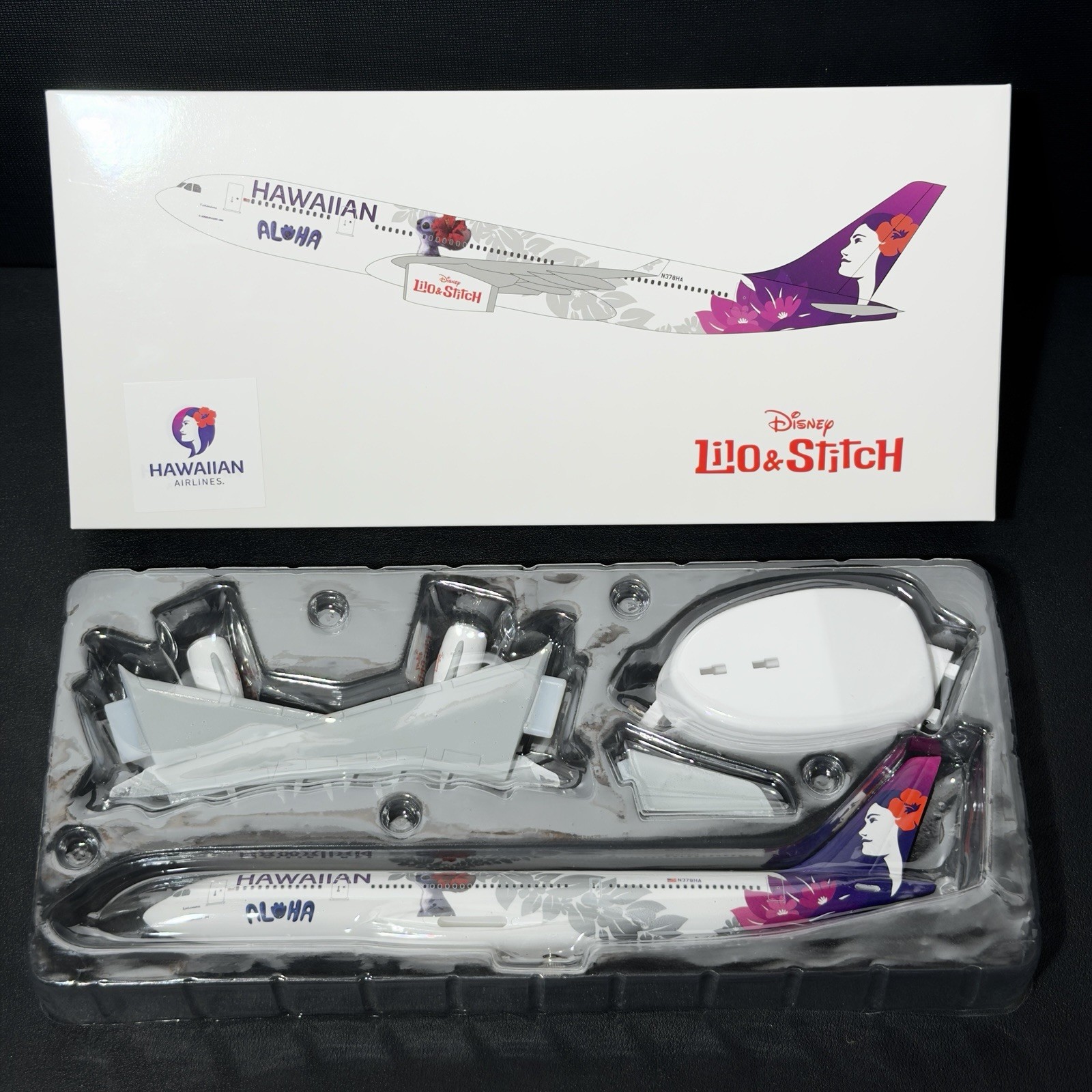Hawaiian Airlines x Disney Lilo and Stitch Airbus A330-200 1:200 Pacmin Rare New
