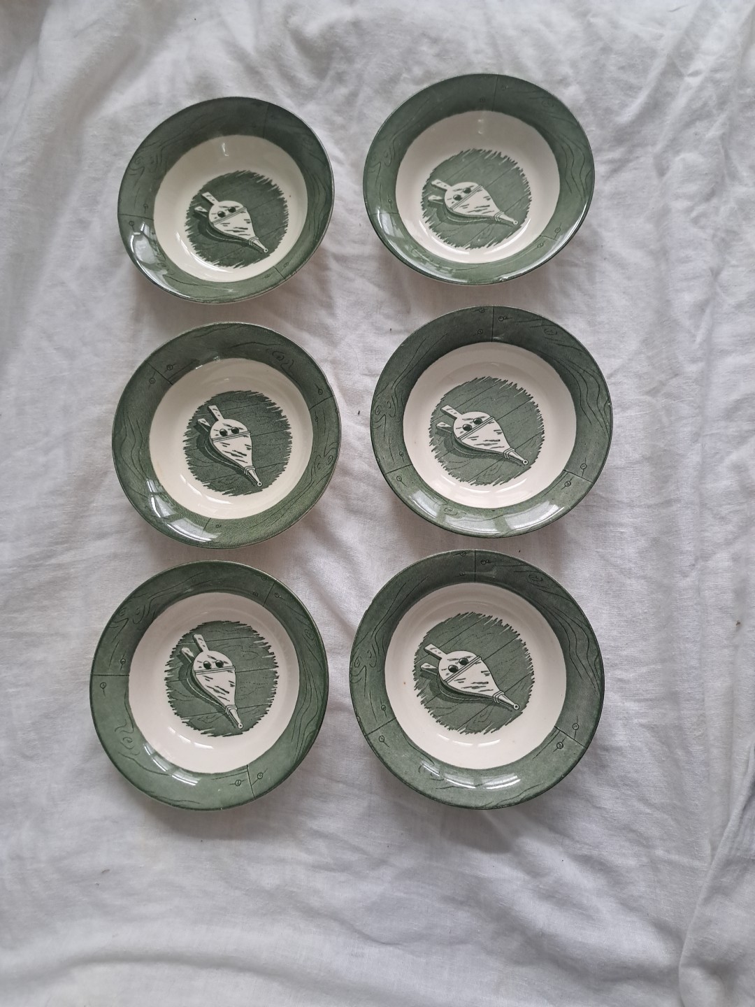 Vintage Colonial Homestead 6 Bowls 5.5