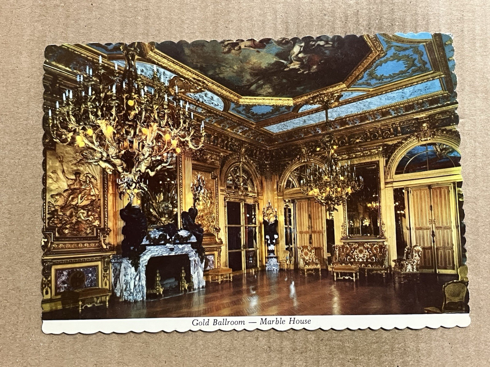 Postcard Newport RI Rhode Island Marble House Vanderbilt Mansion Gold Ballroom