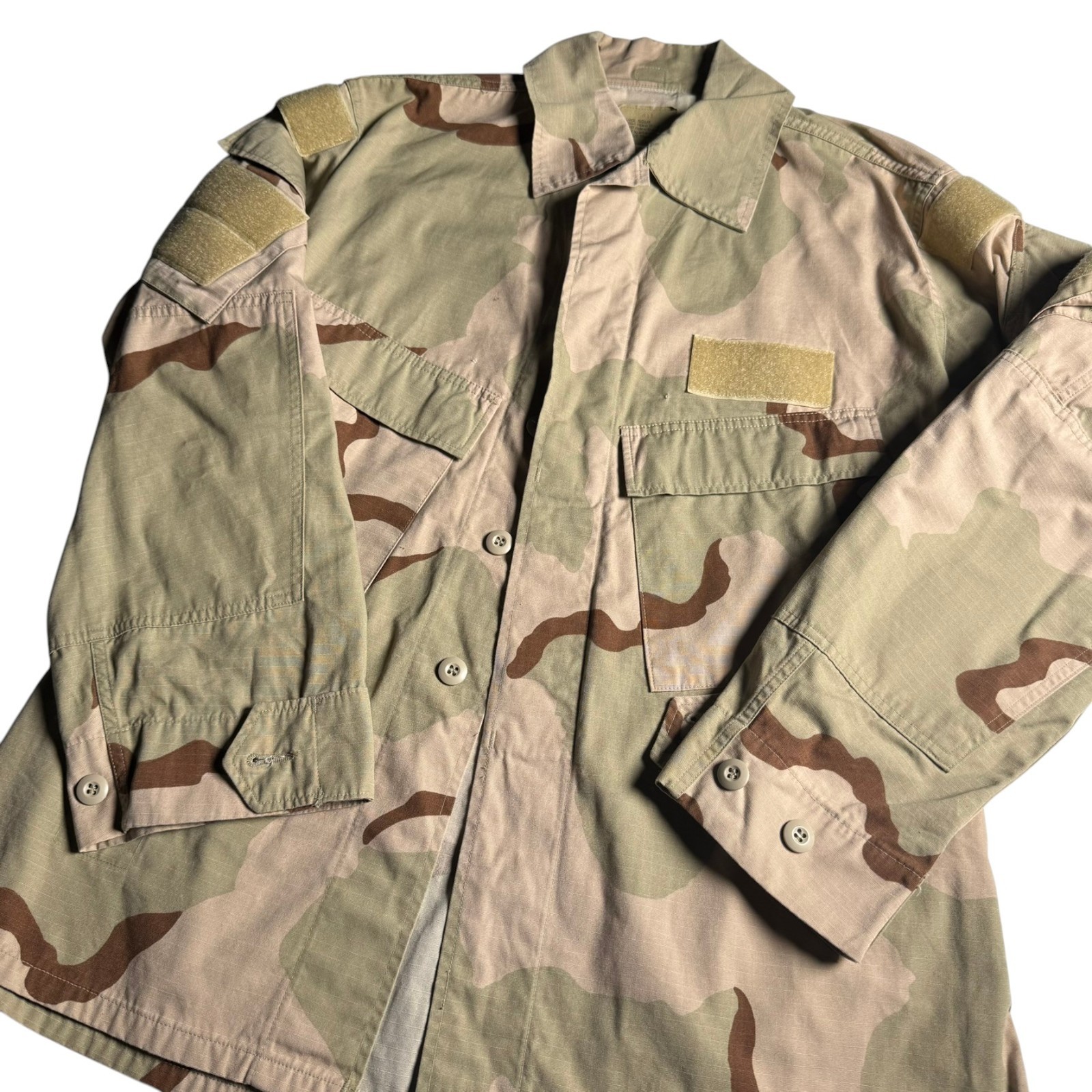 Vintage 1997 US Military DCU 3 Color Desert Camo Combat Coat Large Regular