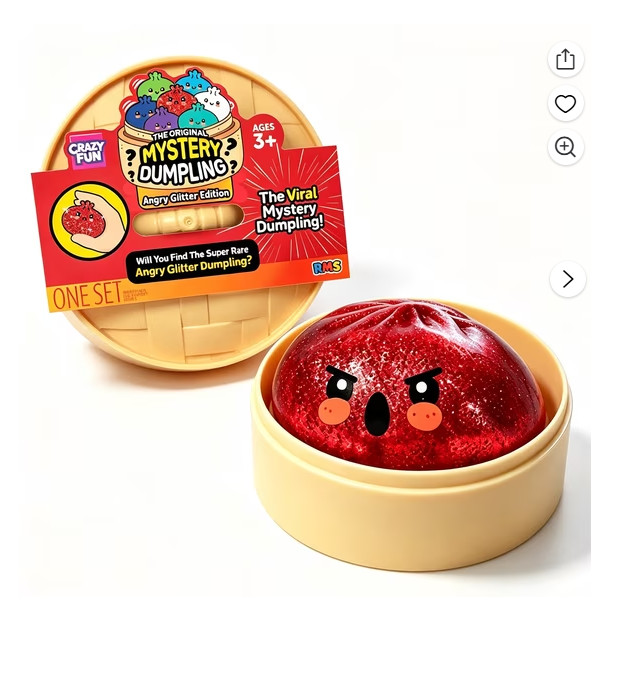 NEW RMS CRAZY FUN Mystery Squishy Dumpling ANGRY GLITTER Edition NEW SEALED