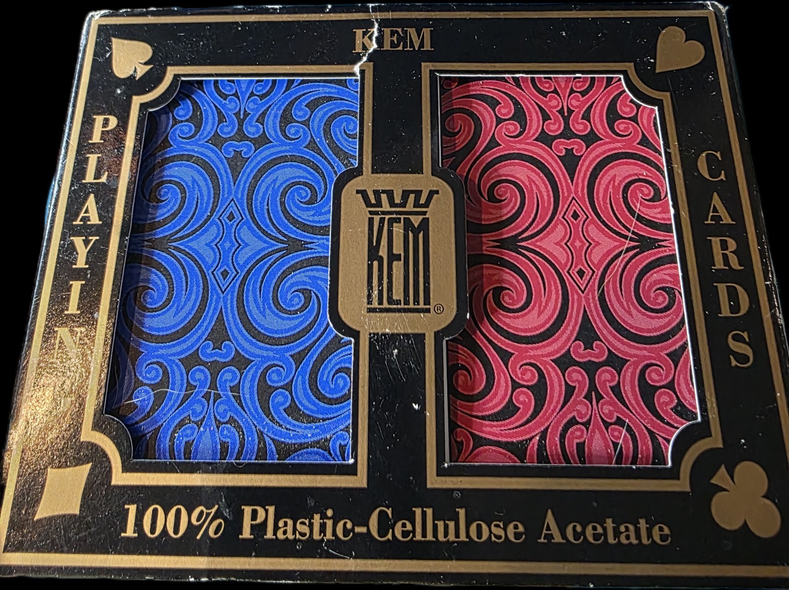 Rare Two Complete Decks of KEM Mehndi Plastic Poker Playing Cards USA  V7