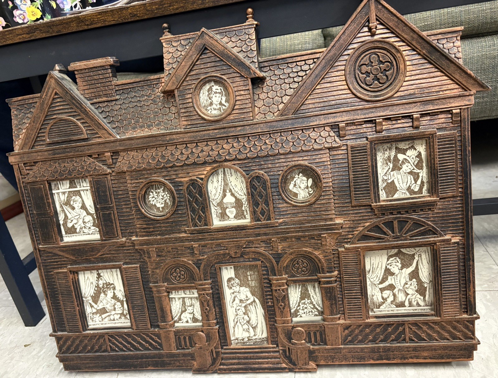 Vtg 1979 Coppercraft Guild Victorian Mansion House Collage Picture Frame 9201 Vtg 1979 Coppercraft Guild Victorian Mansion House Collage Picture Frame 9201