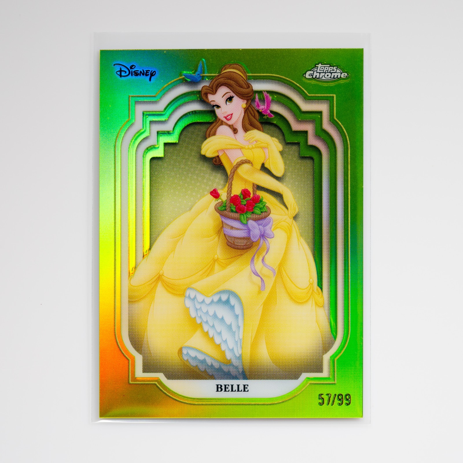 BELLE #49 2024 Topps Chrome Disney Green Refractor 57/99