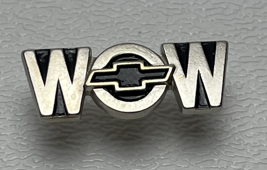 Chevrolet WOW Bowtie GM Dealer Accessory Hat Lapel Jacket Pin NOS NEW NIB  OEM