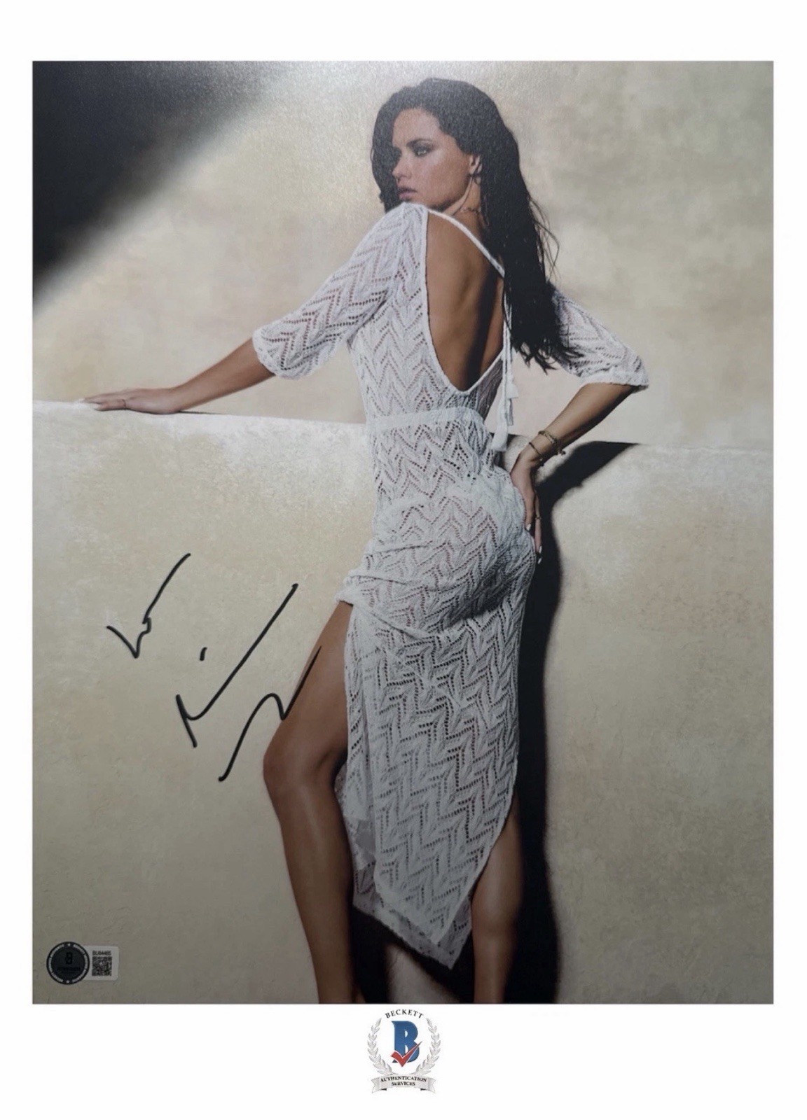 Adriana Lima Autograph Signed 11x14 Photo with Beckett COA Victoria's Secret
