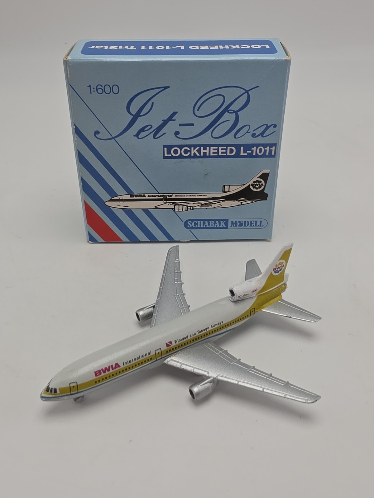 Vintage Schabak Jet Box Lockheed L-1011 Tristar BW1A Trinidad And Tobago Airways