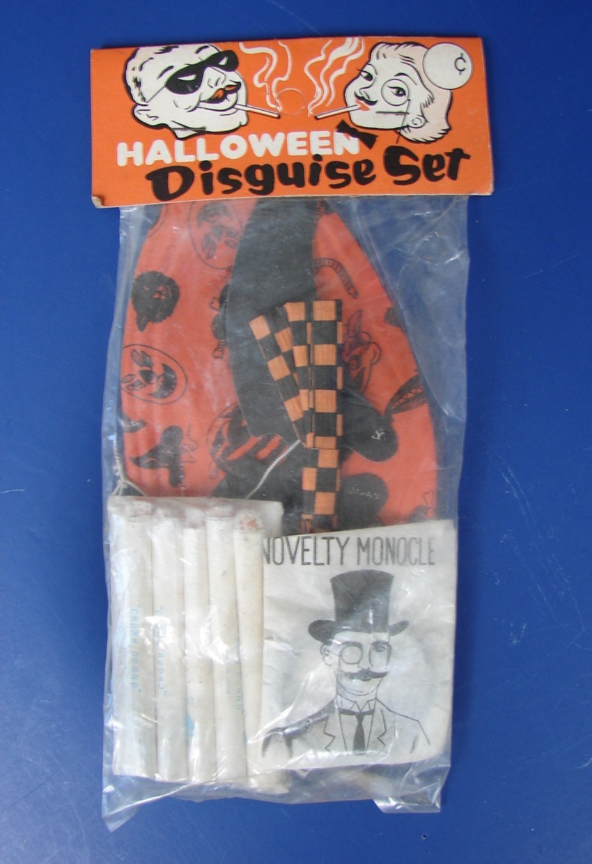 VTG 1950's New Old Stock Halloween Disguise Kit Made In Japan Novelty Paper Mask VTG 1950's New Old Stock Halloween Disguise Kit Made In Japan Novelty Paper Mask